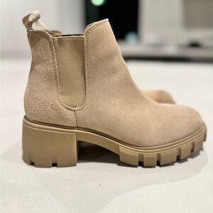 Steve Madden Beige Ankle Booties